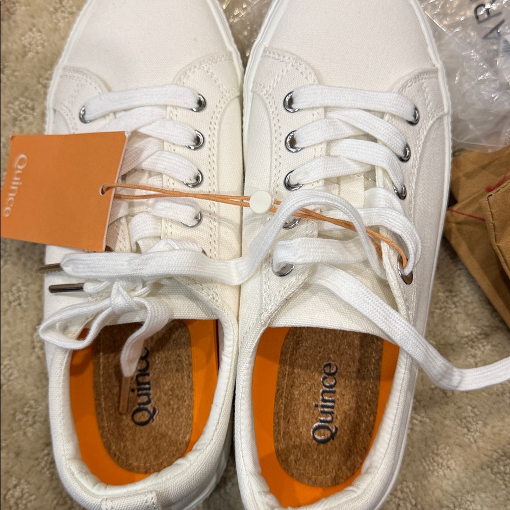 Quince White Canvas Insole Eco Cotton Canvas Everyday Sneaker
